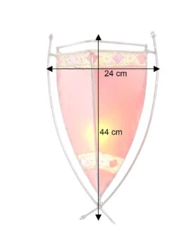 Henna Lampe, Leder Wandlampe / Wandleuchte - Myra Orange - 44x24x14 Cm -Laden Für Heimbeleuchtung bemassung 15441