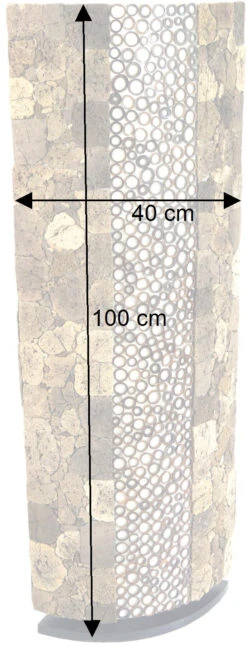 Stehlampe / Stehleuchte, In Bali Handgemacht Aus Naturmaterial, Lavastein, Bambus - Lava Bamboo 100 Cm -Laden Für Heimbeleuchtung bemassung 24613