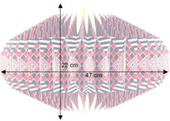 Origami Design Papier Lampenschirm - Modell Ufo / Rot - 22x47x47 Cm -Laden Für Heimbeleuchtung bemassung 33315