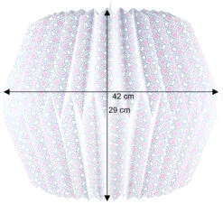 Origami Design Papier Lampenschirm - Modell Focia - 29x42x42 Cm -Laden Für Heimbeleuchtung bemassung 33318