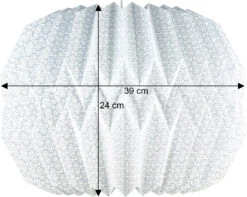 Origami Design Papier Lampenschirm - Modell Messina - 24x39x39 Cm 9 Origami Design Papier Lampenschirm - Modell Messina - 24x39x39 Cm -Laden Für Heimbeleuchtung bemassung 33319