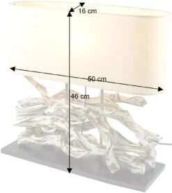 Tischlampe / Tischleuchte, Handgefertigtes Unikat Aus Naturmaterial, Holz, Baumwolle - Modell Marimbula - 46x50x16 Cm 11 Tischlampe / Tischleuchte, Handgefertigtes Unikat Aus Naturmaterial, Holz, Baumwolle - Modell Marimbula - 46x50x16 Cm -Laden Für Heimbeleuchtung bemassung 35356