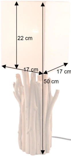 Tischleuchte / Tischlampe Kukuma, Treibholz, Baumwolle, In Bali Handgemacht Aus Naturmaterial - Modell Kukuma - 50x17x17 Cm 7 Tischleuchte / Tischlampe Kukuma, Treibholz, Baumwolle, In Bali Handgemacht Aus Naturmaterial - Modell Kukuma - 50x17x17 Cm -Laden Für Heimbeleuchtung bemassung 36416