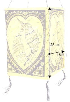 Lokta Papier Hänge Lampenschirm, Deckenleuchte Aus Handgeschöpftem Papier - Lucky Fish Gelb - 28x18x18 Cm 9 Lokta Papier Hänge Lampenschirm, Deckenleuchte Aus Handgeschöpftem Papier - Lucky Fish Gelb - 28x18x18 Cm -Laden Für Heimbeleuchtung bemassung 37352