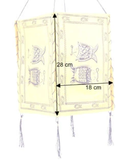 Lokta Papier Hänge Lampenschirm, Deckenleuchte Aus Handgeschöpftem Papier - Fisch Gelb - 28x18x18 Cm -Laden Für Heimbeleuchtung bemassung 37356