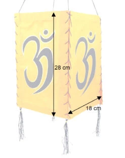 Lokta Papier Hänge Lampenschirm, Deckenleuchte Aus Handgeschöpftem Papier - Om Orange - 28x18x18 Cm 7 Lokta Papier Hänge Lampenschirm, Deckenleuchte Aus Handgeschöpftem Papier - Om Orange - 28x18x18 Cm -Laden Für Heimbeleuchtung bemassung 37359