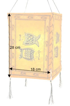 Lokta Papier Hänge Lampenschirm, Deckenleuchte Aus Handgeschöpftem Papier - Fisch Orange - 28x18x18 Cm -Laden Für Heimbeleuchtung bemassung 37399