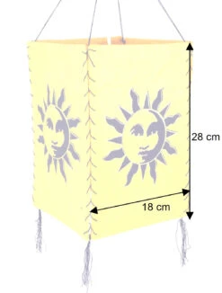 Lokta Papier Hänge Lampenschirm, Deckenleuchte Aus Handgeschöpftem Papier - Sonne 1 Gelb - 28x18x18 Cm 7 Lokta Papier Hänge Lampenschirm, Deckenleuchte Aus Handgeschöpftem Papier - Sonne 1 Gelb - 28x18x18 Cm -Laden Für Heimbeleuchtung bemassung 37822