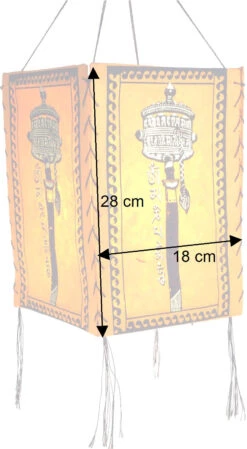 Lokta Papier Hänge Lampenschirm, Deckenleuchte Aus Handgeschöpftem Papier, Gebetsmühle - Orange - 28x18x18 Cm 9 Lokta Papier Hänge Lampenschirm, Deckenleuchte Aus Handgeschöpftem Papier, Gebetsmühle - Orange - 28x18x18 Cm -Laden Für Heimbeleuchtung bemassung 37850