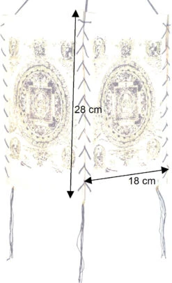 Lokta Papier Hänge Lampenschirm, Deckenleuchte Aus Handgeschöpftem Papier - Buddha Mandala Weiß - 28x18x18 Cm -Laden Für Heimbeleuchtung bemassung 38179