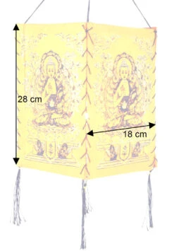 Lokta Papier Hänge Lampenschirm, Deckenleuchte Aus Handgeschöpftem Papier - Buddha 2 Orange - 28x18x18 Cm -Laden Für Heimbeleuchtung bemassung 38183