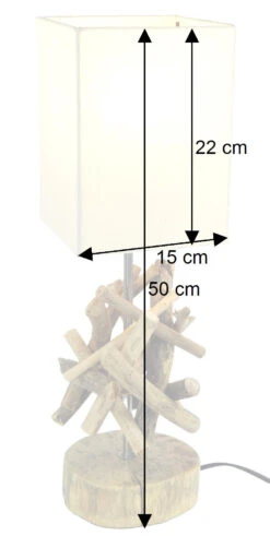 Tischleuchte / Tischlampe Bilbao, Treibholz, Baumwolle, In Bali Handgemacht Aus Naturmaterial - Modell Bilbao - 50x15x15 Cm 9 Tischleuchte / Tischlampe Bilbao, Treibholz, Baumwolle, In Bali Handgemacht Aus Naturmaterial - Modell Bilbao - 50x15x15 Cm -Laden Für Heimbeleuchtung bemassung 39329
