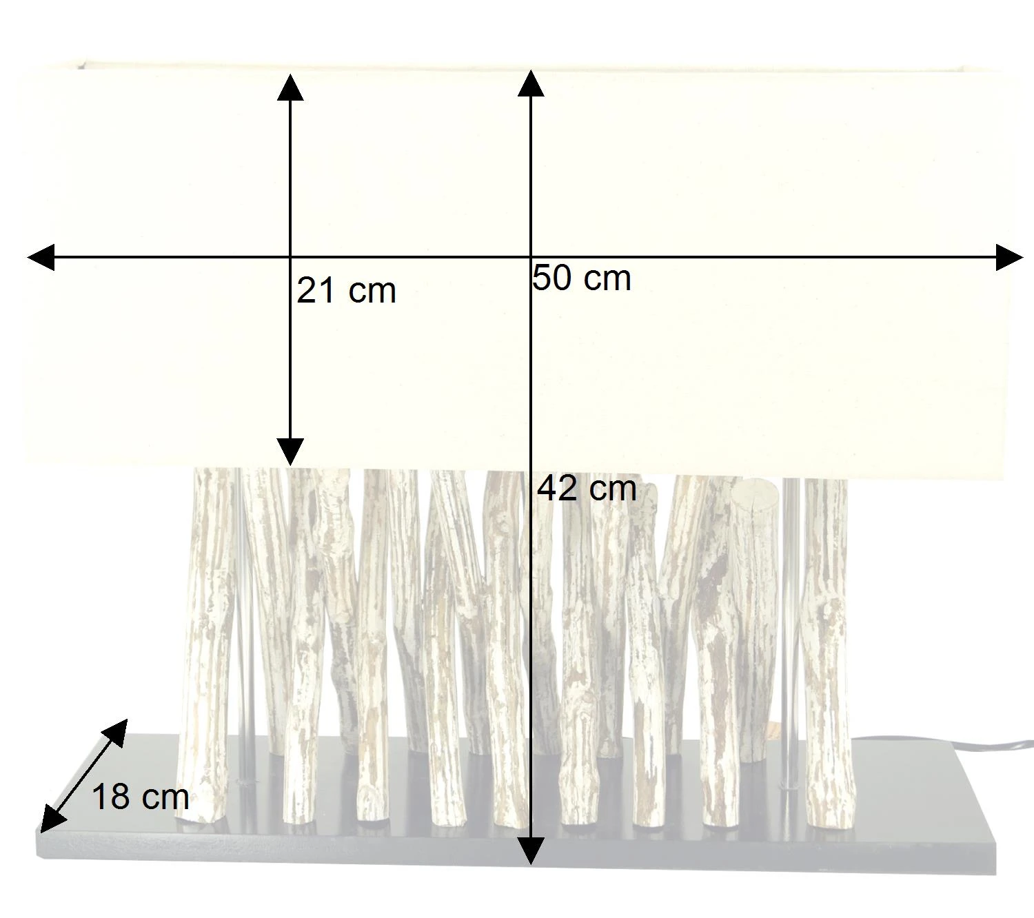 Tischlampe / Tischleuchte Vitoria, In Bali Handgemachtes Unikat Aus Naturmaterial ,Treibholz, Baumwolle - Modell Vitoria - 42x50x18 Cm 6 Tischlampe / Tischleuchte Vitoria, In Bali Handgemachtes Unikat Aus Naturmaterial ,Treibholz, Baumwolle - Modell Vitoria - 42x50x18 Cm – Bild 4
