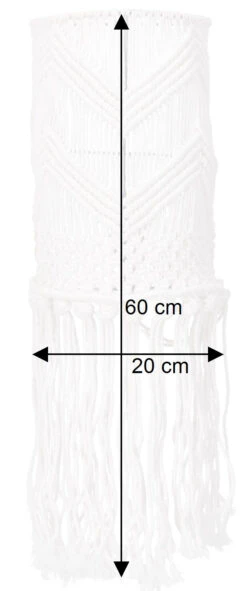 Wandlampe / Wandleuchte, In Bali Handgefertigt Aus Makramee - Modell Schara - 60x20x12 Cm -Laden Für Heimbeleuchtung bemassung 41744