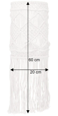 Wandlampe / Wandleuchte, In Bali Handgefertigt Aus Makramee - Modell Suleila - 60x20x12 Cm -Laden Für Heimbeleuchtung bemassung 42039