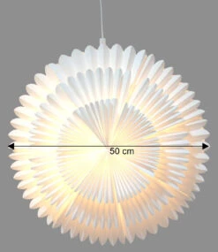 Snowflake Design Papier Lampenschirm - Modell Yukon - 50x50x15 Cm Ø50 Cm -Laden Für Heimbeleuchtung bemassung 47226