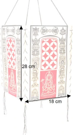 Lokta Papier Hänge Lampenschirm, Deckenleuchte Aus Handgeschöpftem Papier - Tara Weiß - 28x18x18 Cm -Laden Für Heimbeleuchtung bemassung 49218