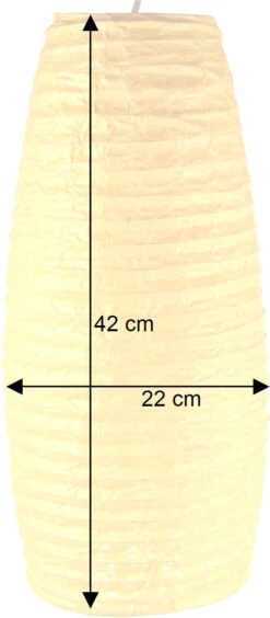 Kleiner Ovaler Lokta Papierlampenschirm, Hängelampe Coronada - Gelb - 42x22x22 Cm -Laden Für Heimbeleuchtung bemassung 49328