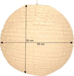 Runder Lokta Papierlampenschirm, Hängelampe Coronada Ø 50 Cm - Weiß -Laden Für Heimbeleuchtung bemassung 49331
