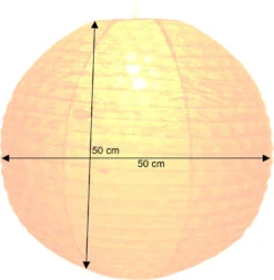 Runder Lokta Papierlampenschirm, Hängelampe Coronada Ø 50 Cm - Orange -Laden Für Heimbeleuchtung bemassung 49333