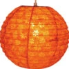 Runder Lokta Papierlampenschirm, Boho Hängelampe Coronada Ø 30 Cm - Orange -Laden Für Heimbeleuchtung bild7120720