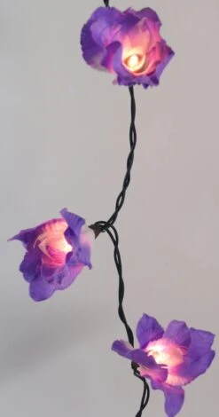 Lotus Blüten LED Lichterkette 20 Stk. - Blüte Lila -Laden Für Heimbeleuchtung bluetenlichterkette275201011