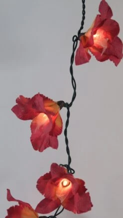 Lotus Blüten LED Lichterkette 20 Stk. - Blüte Rot -Laden Für Heimbeleuchtung bluetenlichterkette27520103