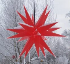 Melchior Outdoor II Rot, Sehr Stabiler 3D Außenstern Ø 60 Cm, Mit 20 Spitzen, Inkl. 4 M Außenkabel - Melchior Rot 12 Melchior Outdoor II Rot, Sehr Stabiler 3D Außenstern Ø 60 Cm, Mit 20 Spitzen, Inkl. 4 M Außenkabel - Melchior Rot -Laden Für Heimbeleuchtung bueropc190067