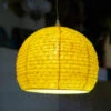 Halbrunder Lokta Papierlampenschirm, Boho Hängelampe Coronada Ø 40 Cm - Gelb -Laden Für Heimbeleuchtung c2d7156ea1df8353b8464a8cacc438a0
