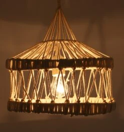 Deckenlampe / Deckenleuchte, In Bali Handgefertigt Aus Makramee - Modell Sabina - 38x31x31 Cm Ø31 Cm -Laden Für Heimbeleuchtung f 19 04 lampe 29 4 5