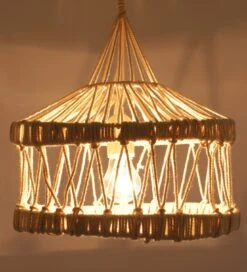 Deckenlampe / Deckenleuchte, In Bali Handgefertigt Aus Makramee - Modell Sabina - 38x31x31 Cm Ø31 Cm -Laden Für Heimbeleuchtung f 19 04 lampe 29 4 8
