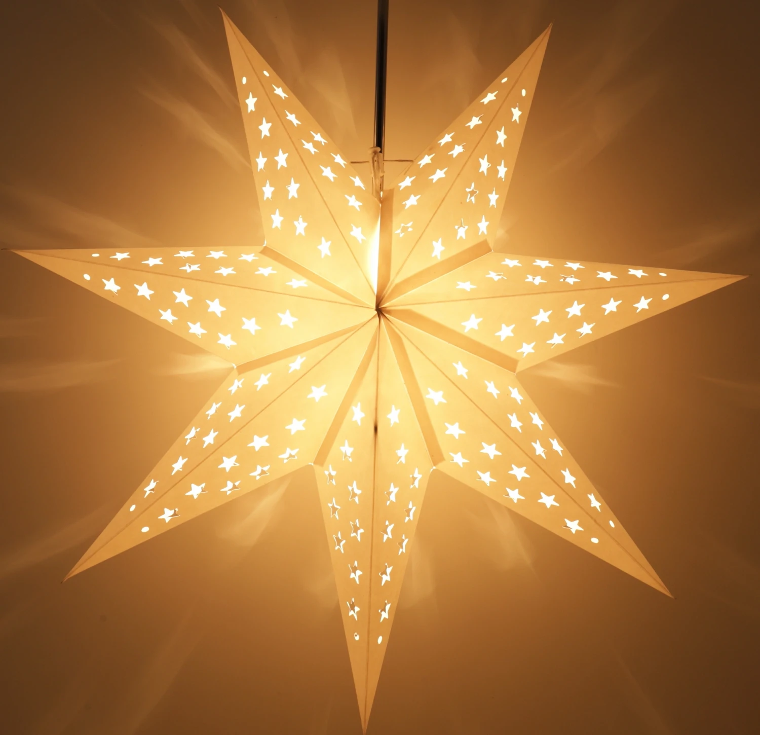 Faltbarer Advents Leucht Papierstern, Weihnachtsstern 60 Cm - Austrinus Weiß 5 Faltbarer Advents Leucht Papierstern, Weihnachtsstern 60 Cm - Austrinus Weiß – Bild 3