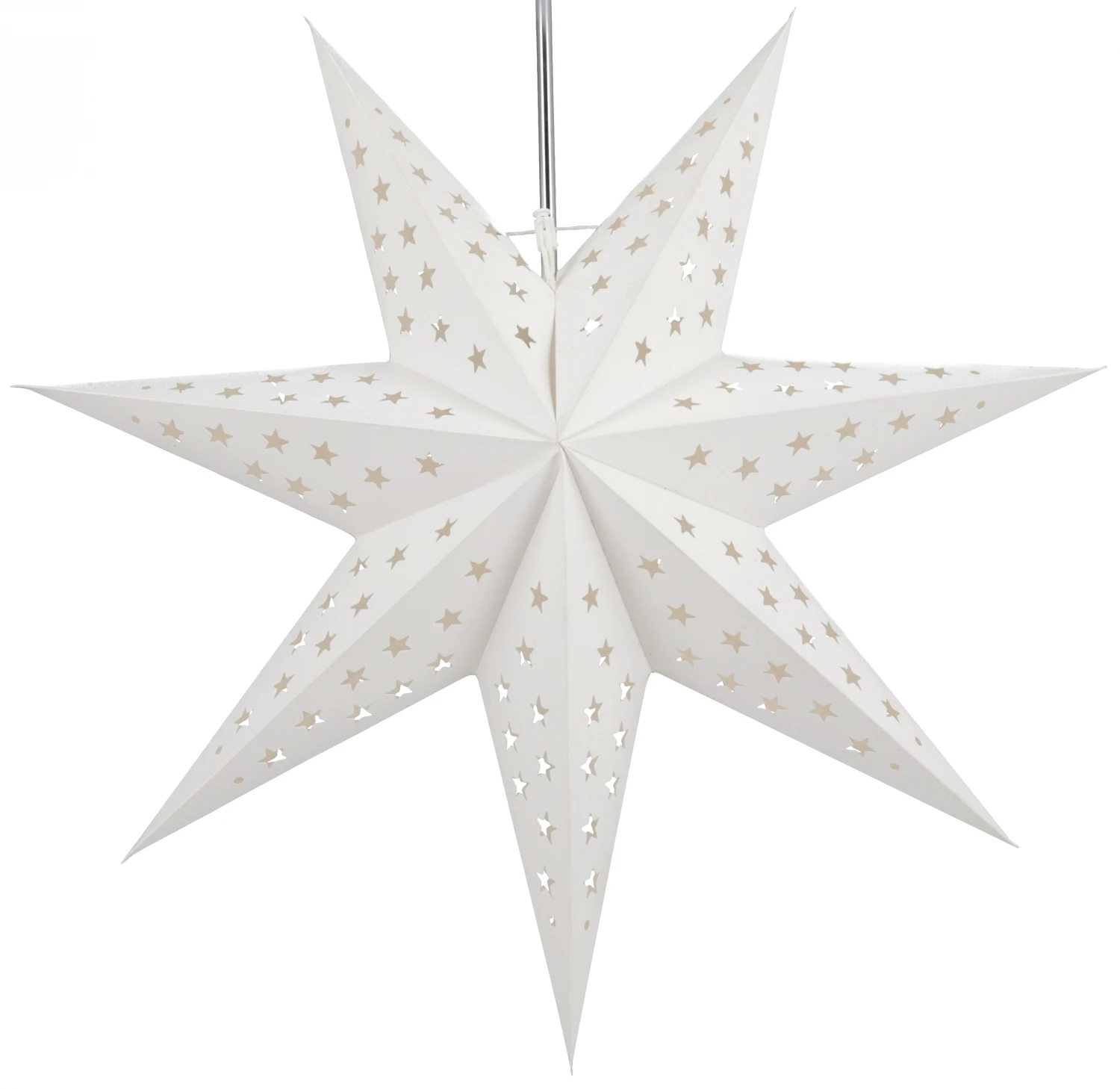 Faltbarer Advents Leucht Papierstern, Weihnachtsstern 60 Cm - Austrinus Weiß 4 Faltbarer Advents Leucht Papierstern, Weihnachtsstern 60 Cm - Austrinus Weiß – Bild 2