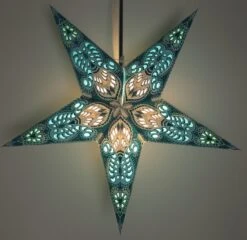 Faltbarer Advents Leucht Papierstern, Weihnachtsstern 60 Cm - Menor Türkis 8 Faltbarer Advents Leucht Papierstern, Weihnachtsstern 60 Cm - Menor Türkis -Laden Für Heimbeleuchtung f 19 09 21984 3