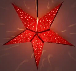 Faltbarer Advents Leucht Papierstern, Weihnachtsstern 60 Cm - Tantalos Rot -Laden Für Heimbeleuchtung f 19 09 22090 1