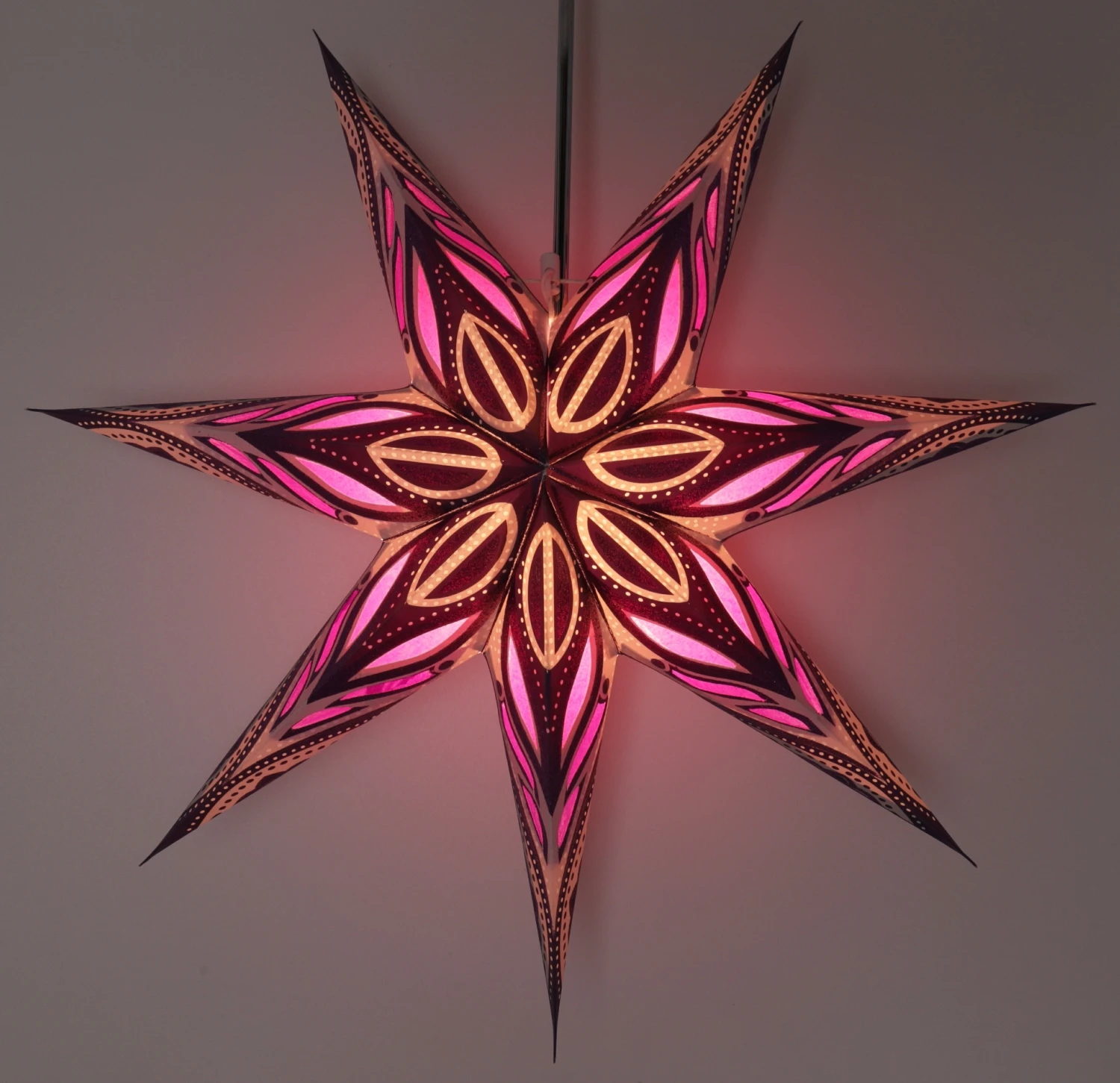 Faltbarer Advents Leucht Papierstern, Weihnachtsstern 60 Cm - Toluca 5 Faltbarer Advents Leucht Papierstern, Weihnachtsstern 60 Cm - Toluca – Bild 3