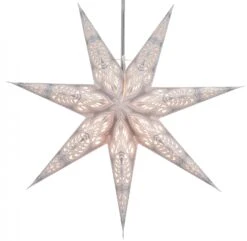 Faltbarer Advents Leucht Papierstern, Weihnachtsstern 60 Cm - Menora 7 Nature