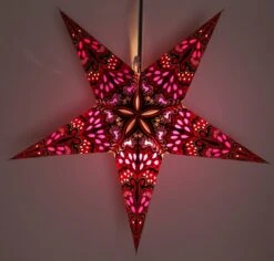 Faltbarer Advents Leucht Papierstern, Weihnachtsstern 60 Cm - Nestor Rot/lila -Laden Für Heimbeleuchtung f 19 09 32970 3