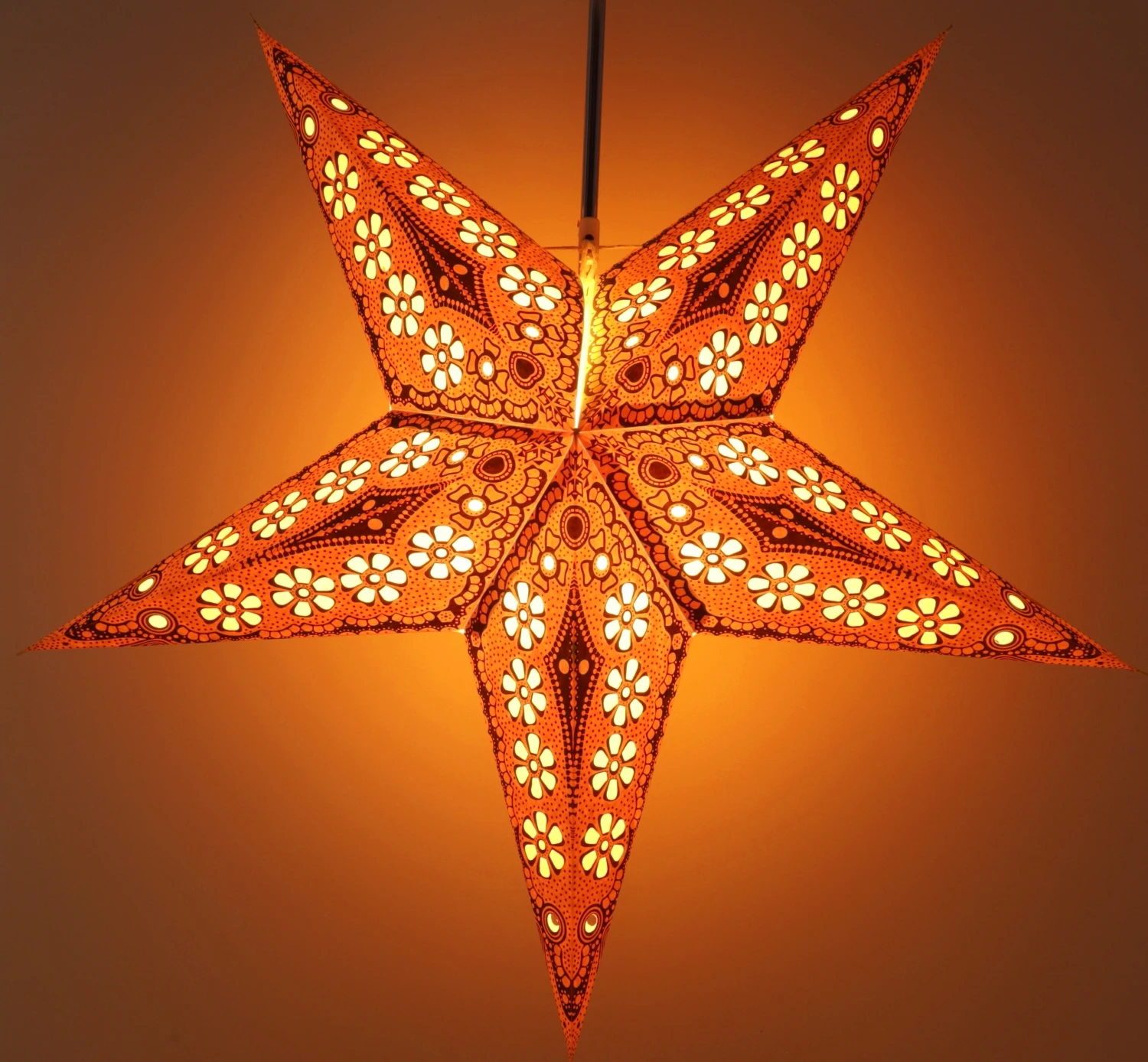 Faltbarer Advents Leucht Papierstern, Weihnachtsstern 60 Cm - Minas Gelb 5 Faltbarer Advents Leucht Papierstern, Weihnachtsstern 60 Cm - Minas Gelb – Bild 3