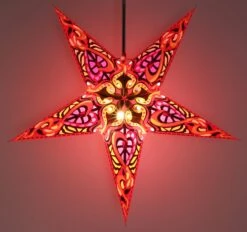 Faltbarer Advents Leucht Papierstern, Weihnachtsstern 60 Cm - Galadriel Rot -Laden Für Heimbeleuchtung f 19 09 34811 1