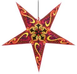 Faltbarer Advents Leucht Papierstern, Weihnachtsstern 60 Cm - Galadriel Rot -Laden Für Heimbeleuchtung f 19 09 34811 3