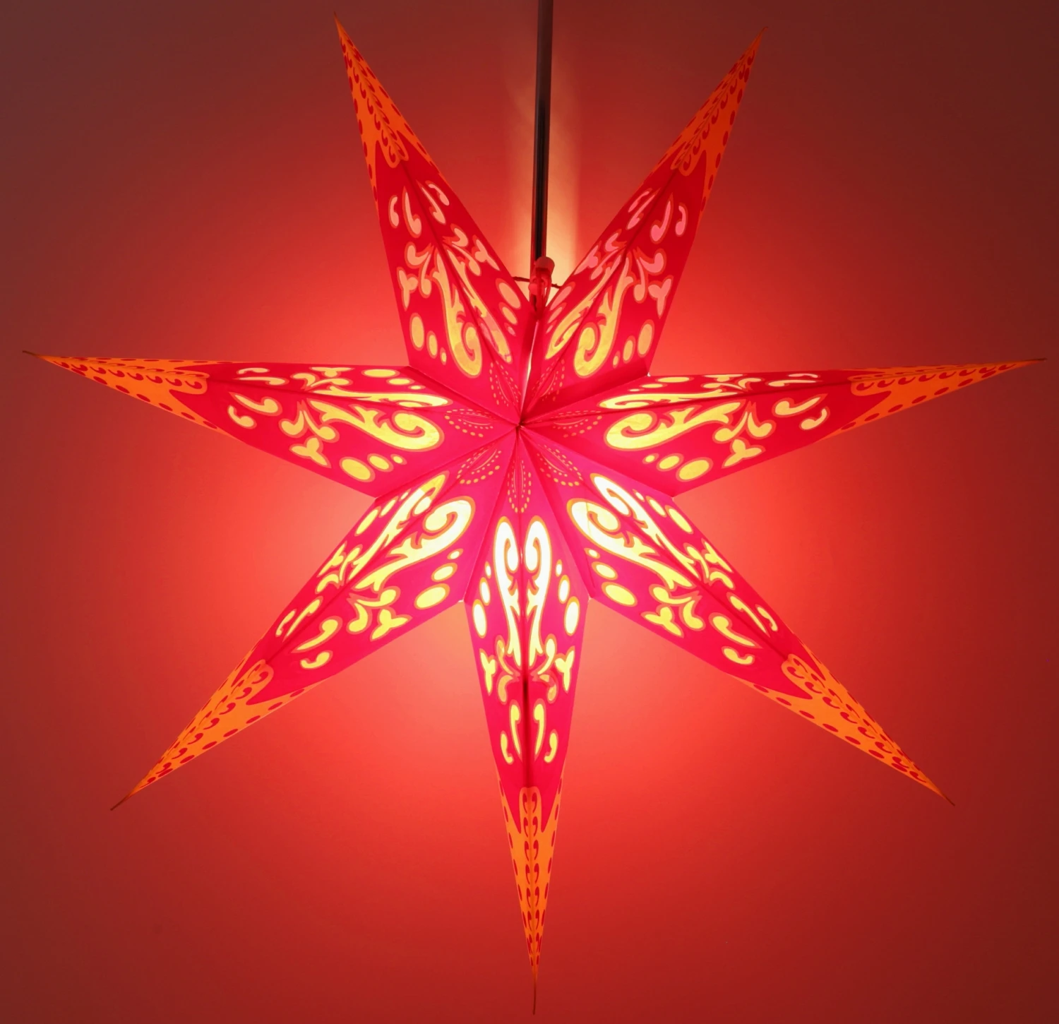 Faltbarer Advents Leucht Papierstern, Weihnachtsstern 60 Cm - Fuego 5 Faltbarer Advents Leucht Papierstern, Weihnachtsstern 60 Cm - Fuego – Bild 3