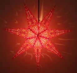 Faltbarer Advents Leucht Papierstern, Weihnachtsstern 60 Cm - Efendis Rot -Laden Für Heimbeleuchtung f 19 09 41643 3