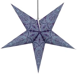 Faltbarer Advents Leucht Papierstern, Weihnachtsstern 60 Cm - Calea Blau -Laden Für Heimbeleuchtung f 19 09 41646 3