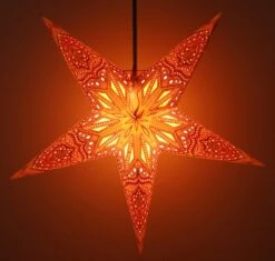 Faltbarer Advents Leucht Papierstern, Weihnachtsstern 60 Cm - Dadari Orange -Laden Für Heimbeleuchtung f 19 09 41648 1