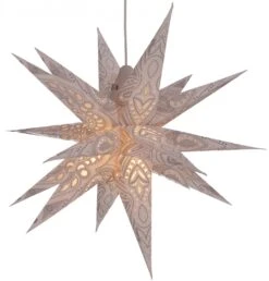 Faltbarer Advents Leucht Papierstern, 3D Weihnachtsstern - Multipointer Menoris Natur - 60x60x60 Cm Ø60 Cm -Laden Für Heimbeleuchtung f 19 09 41651 1