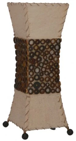 Tischlampe / Tischleuchte, In Bali Handgemacht Aus Naturmaterial, Kokosfaser, Bambus - Modell Maris Bamboo - 45x15x15 Cm -Laden Für Heimbeleuchtung f 19 09 9 amaris bamboo 4