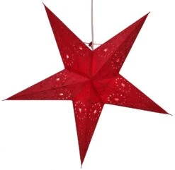 Faltbarer Advents Leucht Papierstern, Weihnachtsstern 60 Cm - Silijan Rot -Laden Für Heimbeleuchtung f 19 09 9 apapierstern 10