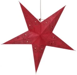 Faltbarer Advents Leucht Papierstern, Weihnachtsstern 60 Cm - Silijan Rot -Laden Für Heimbeleuchtung f 19 09 9 apapierstern 11