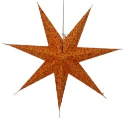 Faltbarer Advents Leucht Papierstern, Weihnachtsstern 60 Cm - Ikarus Orange -Laden Für Heimbeleuchtung f 19 09 9 apapierstern 29